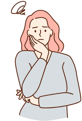 悩む人のイラスト